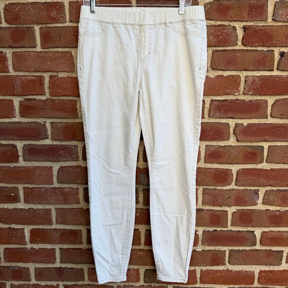 Eileen Fisher Women's Undyed Organic Cotton Stretch Pull On Jeans Ivory S NWOT